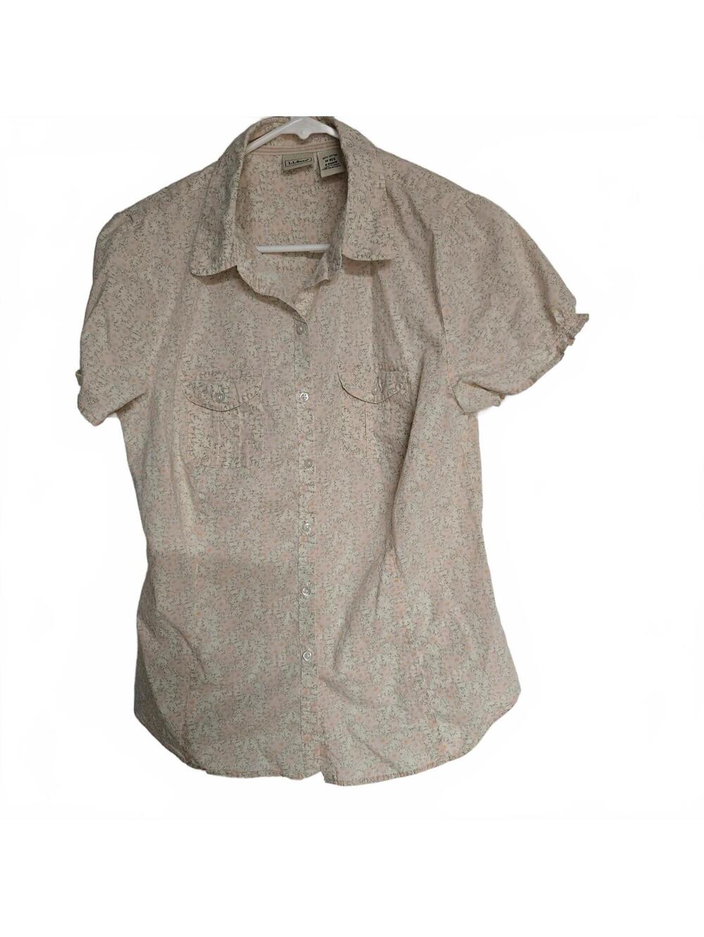 L.L Bean Floral Women's Button Up Top Medium